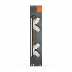 Spot Plafonnier Luminaires Ledvance LED Couleur bois, Blanc, 4 lumières