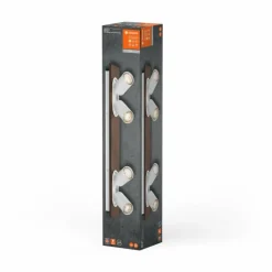 Spot Plafonnier Luminaires Ledvance LED Couleur bois, Blanc, 4 lumières