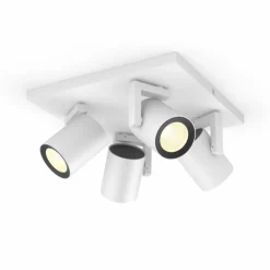 Spot pour plafond et mur, kit d'extension Philips Hue Ambiance White & Color Argenta Blanc, 4 lumières, Changeur de couleurs