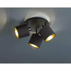 Spot Reality TOMMY Noir, 3 lumières