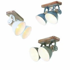 Spot Steinhauer GEARWOOD Gris, 2 lumières