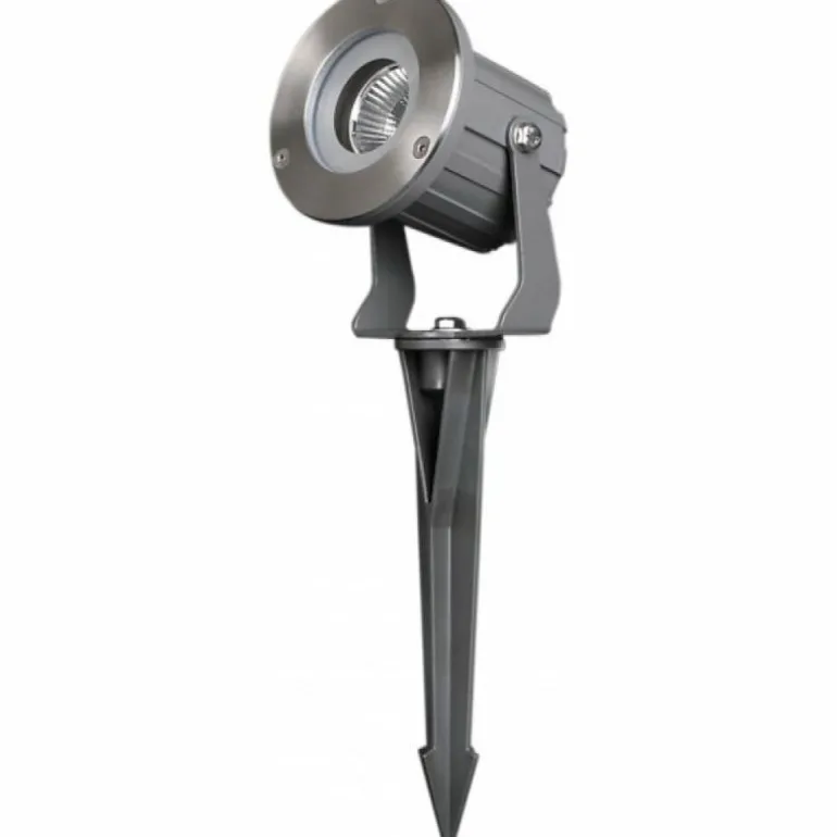 spot sur pieu LCD Fellbach LED Acier inoxydable, 1 lumière