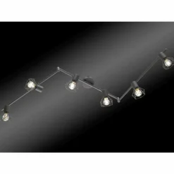 spot sur rail sous forme d'arc Honsel Ran Gris, 6 lumières