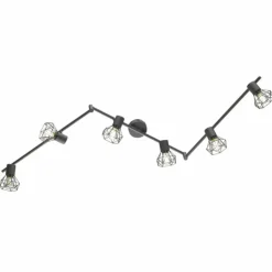 spot sur rail sous forme d'arc Honsel Ran Gris, 6 lumières