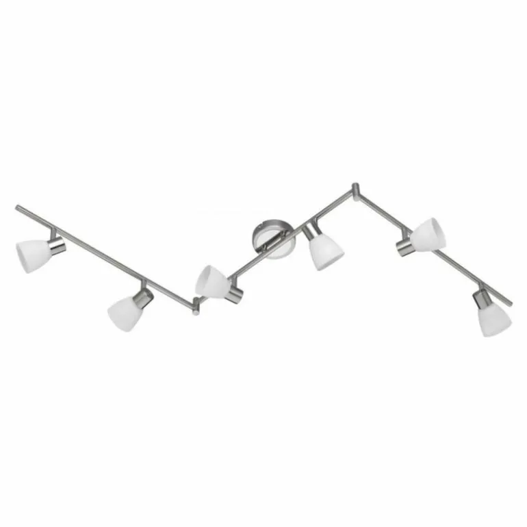 Spot Trio CARICO LED Nickel mat, 6 lumières