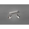 Spot Trio Leon LED Nickel mat, 2 lumières