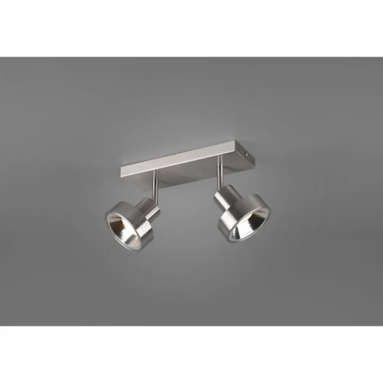 Spot Trio Leon LED Nickel mat, 2 lumières
