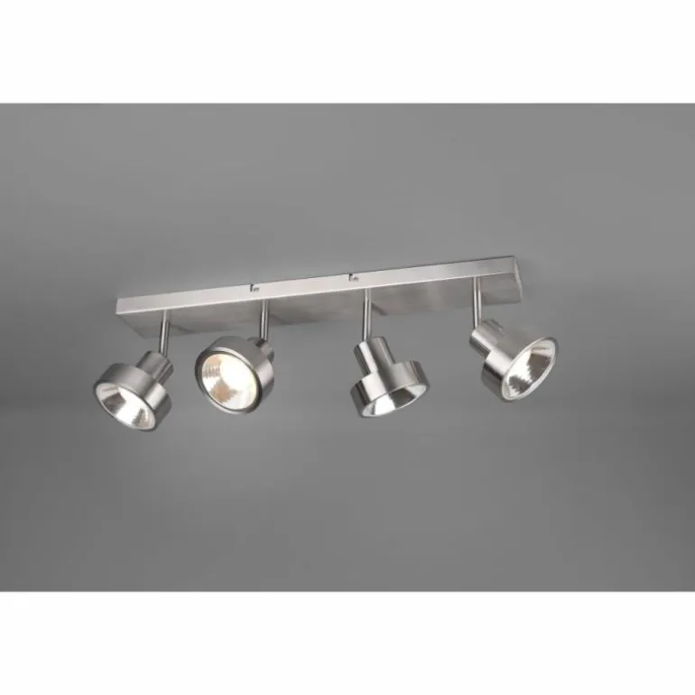 Spot Trio Leon LED Nickel mat, 4 lumières