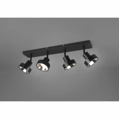 Spot Trio Leon LED Noir, 4 lumières