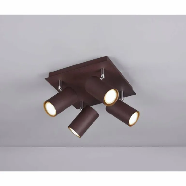 Spot Trio Leuchten MARLEY Rouille, 4 lumières