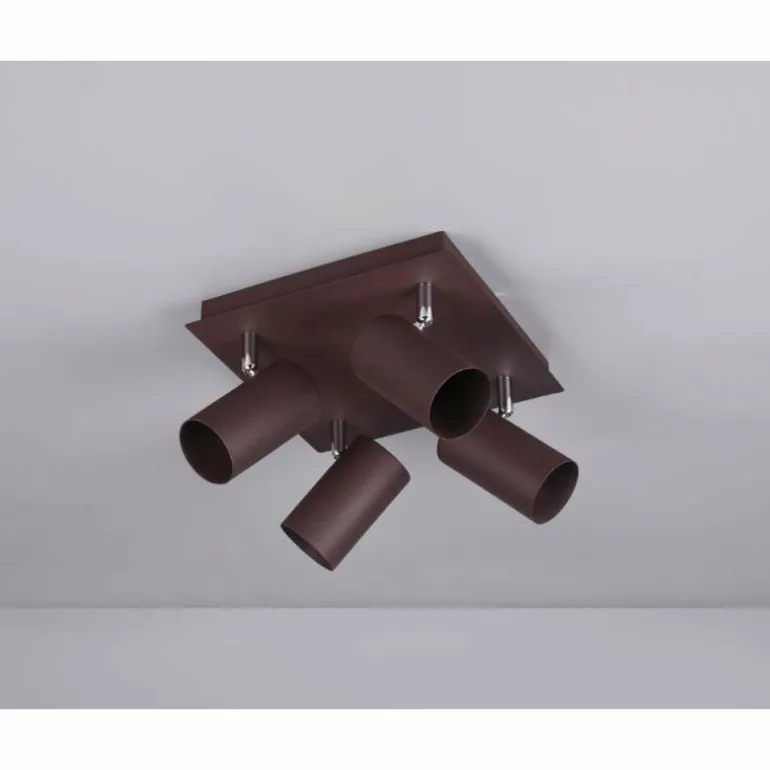 Spot Trio Leuchten MARLEY Rouille, 4 lumières