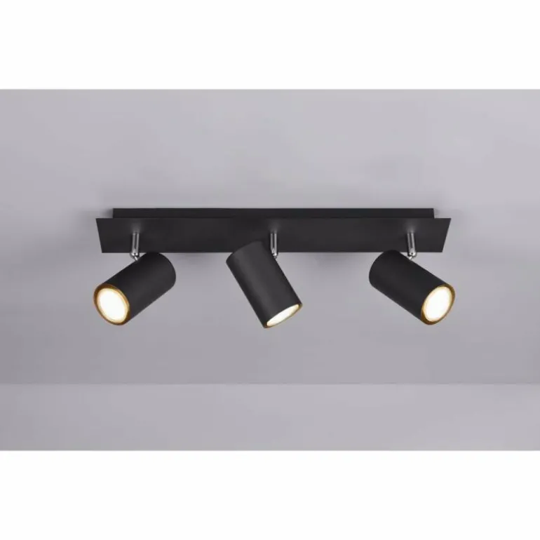 Spot Trio Leuchten MARLEY Noir, 3 lumières