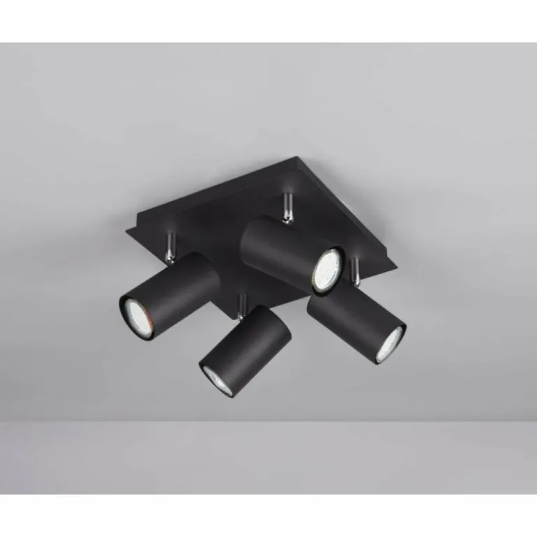 Spot Trio Leuchten MARLEY Noir, 4 lumières