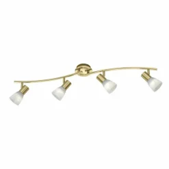 Spot Trio LEVISTO LED Laiton, 4 lumières