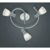 Spot Trio LEVISTO LED Nickel mat, 3 lumières