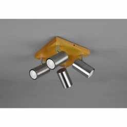 Spot Trio Marley Bois clair, 4 lumières