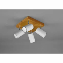 Spot Trio Marley Bois clair, 4 lumières