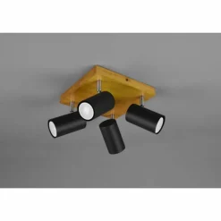 Spot Trio Marley Bois clair, 4 lumières