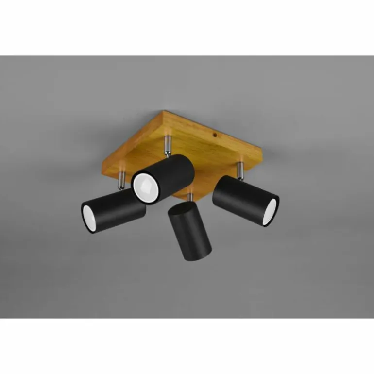 Spot Trio Marley Bois clair, 4 lumières