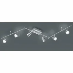 Spot Trio NARCOS LED Nickel mat, 6 lumières