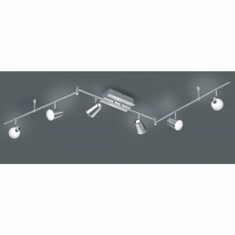 Spot Trio NARCOS LED Nickel mat, 6 lumières
