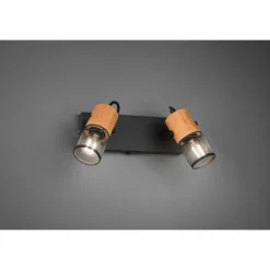 Spot Trio Tosh LED Noir, 2 lumières