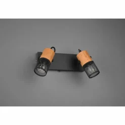 Spot Trio Tosh LED Noir, 2 lumières