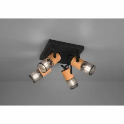 Spot Trio Tosh LED Noir, 4 lumières