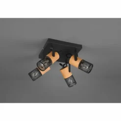 Spot Trio Tosh LED Noir, 4 lumières