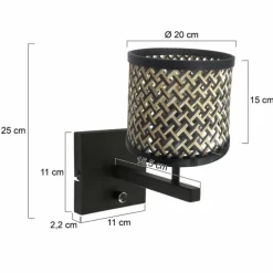 Stang Applique murale Luminaires Steinhauer Noir, 1 lumière