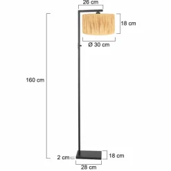 Stang Lampadaire Luminaires Steinhauer Noir, 1 lumière