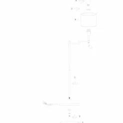 Stang Lampadaire Luminaires Steinhauer Noir, 1 lumière