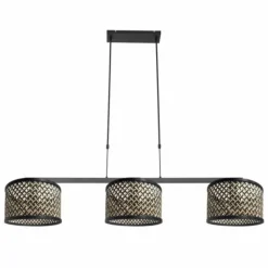 Stang Suspension Luminaires Steinhauer Noir, 3 lumières