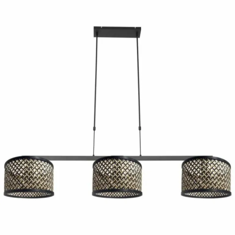 Stang Suspension Luminaires Steinhauer Noir, 3 lumières