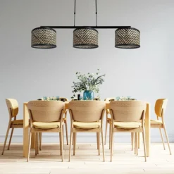 Stang Suspension Luminaires Steinhauer Noir, 3 lumières