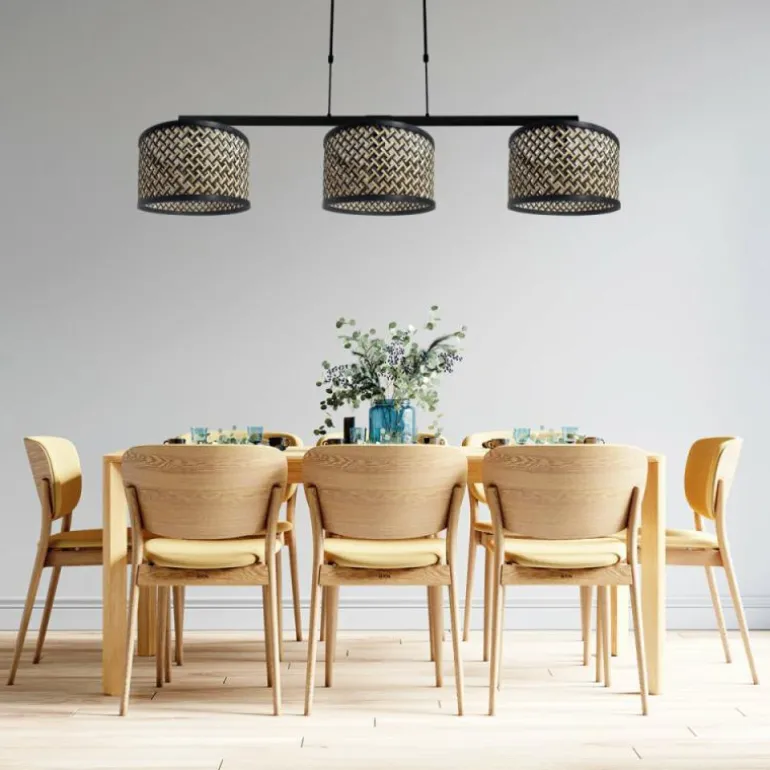 Stang Suspension Luminaires Steinhauer Noir, 3 lumières