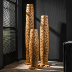 Stehleuchte Lampadaire Brun, Écru, 4 lumières