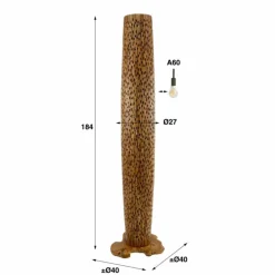 Stehleuchte Lampadaire Brun, Écru, 4 lumières