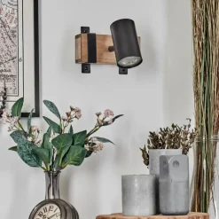 Storuma Applique murale, Spot mural Écru, Noir, 1 lumière