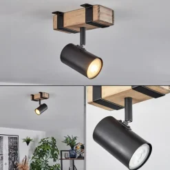 Storuma Plafonnier, Spot de plafond Écru, Noir, 1 lumière