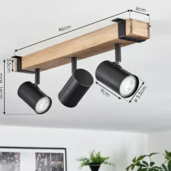 Storuma Plafonnier, Spot de plafond Écru, Noir, 3 lumières