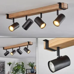 Storuma Plafonnier, Spot de plafond Écru, Noir, 4 lumières