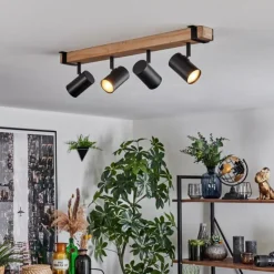 Storuma Plafonnier, Spot de plafond Écru, Noir, 4 lumières