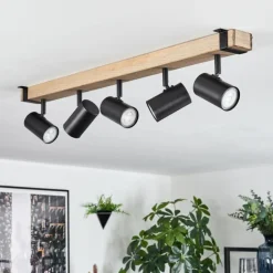 Storuma Plafonnier, Spot de plafond Écru, Noir, 5 lumières