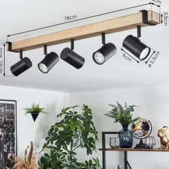 Storuma Plafonnier, Spot de plafond Écru, Noir, 5 lumières