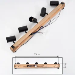 Storuma Plafonnier, Spot de plafond Écru, Noir, 5 lumières