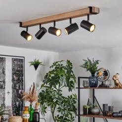 Storuma Plafonnier, Spot de plafond Écru, Noir, 5 lumières