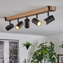 Storuma Plafonnier, Spot de plafond Écru, Noir, 5 lumières