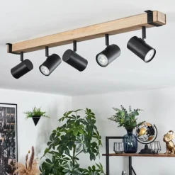 Storuma Plafonnier, Spot de plafond Écru, Noir, 5 lumières