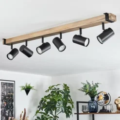 Storuma Plafonnier, Spot de plafond Écru, Noir, 6 lumières